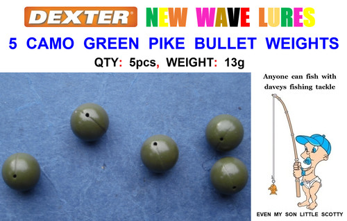 Camo pike bullet weights - weights, 13g