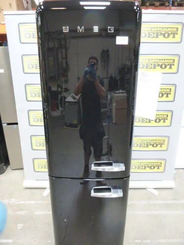Smeg fridge freezer black - fridge,