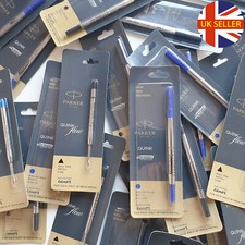Genuine Parker BALL POINT PEN / ROLLER BALL Refill Medium Fine BLACK / BLUE UK