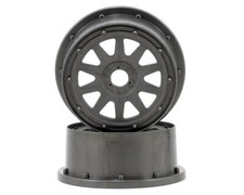 HPI TR-10 Baja 5SC Front Wheel (Gun Metal) (2) (120x60mm/-4mm Offset HPI104972