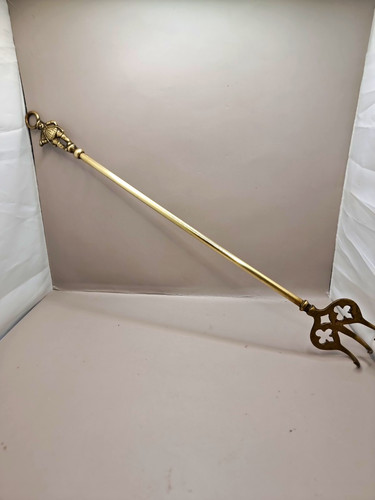 Brass toasting fork with - brass,