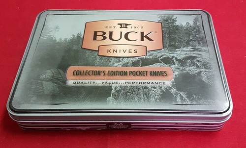 Buck knives tin with - knives,