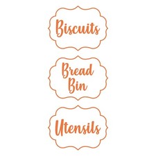 Biscuits Bread Bin Utensils Canister Stickers Self-Adhesive Waterproof Kitchen