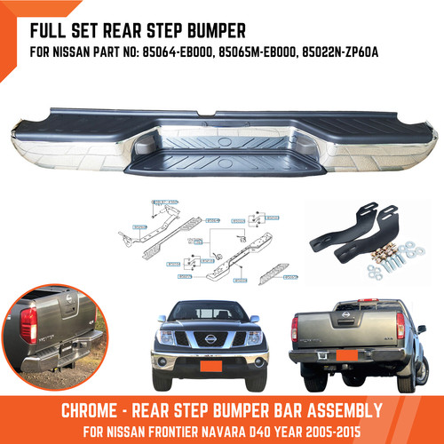 Chrome rear step bumper - step, bar