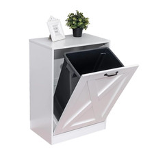 Wooden Tilt-Out Trash Cabinet