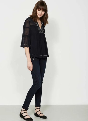 Mint velvet studded top - studded, size