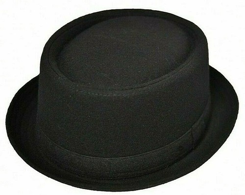 Felt look hat trilby - hat,