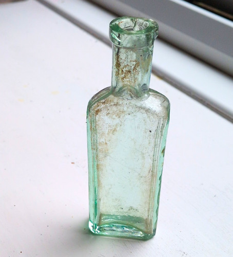 Vintage aqua clear glass - aqua,