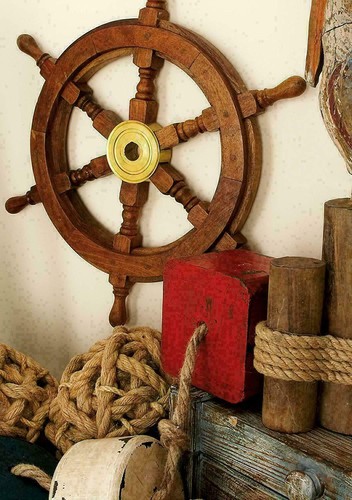 Ship wheel decor wooden - wheel,