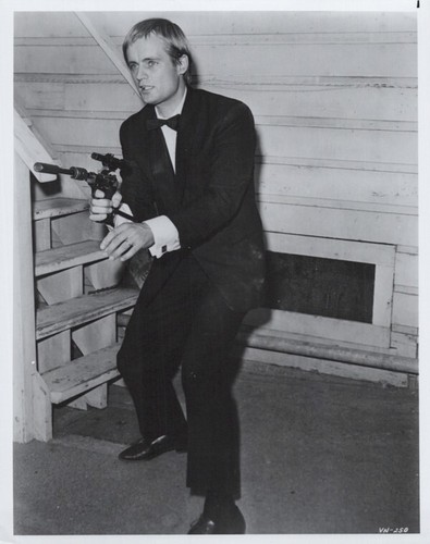 David mccallum holding gun - david,