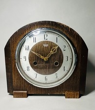 Antique 2 Train Wood Oak Cased