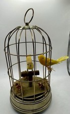 Antique Caged Bird Music Box