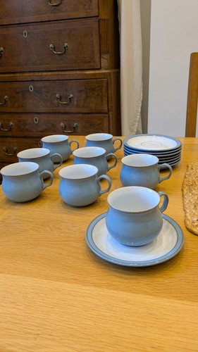Four denby colonial blue - denby,