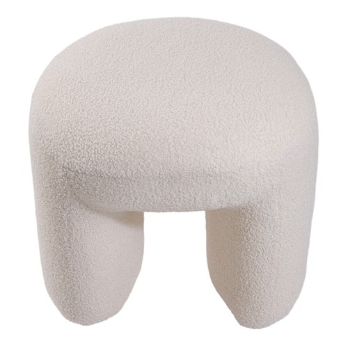 Teddy fleece stool white - stool,