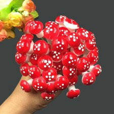 25/50/100x Mini Toadstool Mushroom Fairy Garden Ornament Decoration Crafts Tool