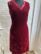 vintage red velvet laura ashley dress size 10