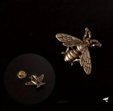 Rose Gold Bumble Bee Honeybee Elegant Vintage Insect Metal Pin Badge Brooch 