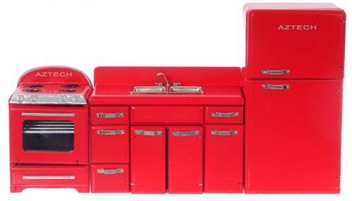 Dolls house 1950 - 1950's, red