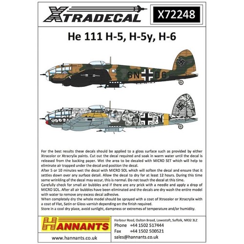Heinkel 111h h - 1:72, h-5y