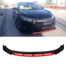 Gloss black front bumper - black, lip