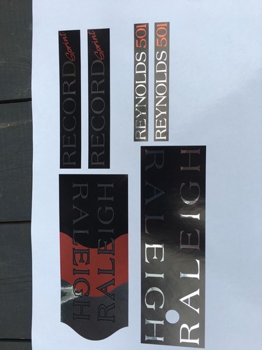 Raleigh record sprint - raleigh, decals