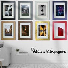 Picture Frames With White Mount Photo Poster Frame Art A1 A2 A3 A4 A5 Black Oak