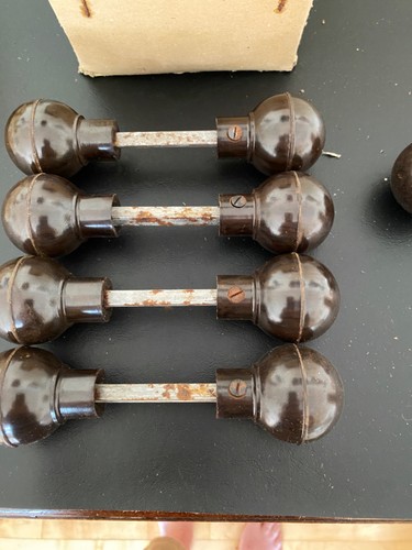 Antique vintage brown bakelite - brown,