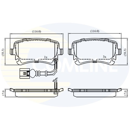 Brake pads set for - for, vw