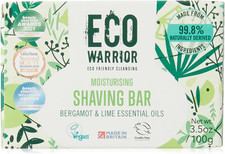 Eco Warrior Shaving Soap - Vegan, Cruelty Free, No SLS or 100 g (Pack of 1) 