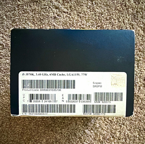 Intel core 3570k 40ghz - intel, 3.40ghz