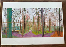 David Hockney Woldgate Woods 2006 Print Page From The Bigger Book Trees / Nature