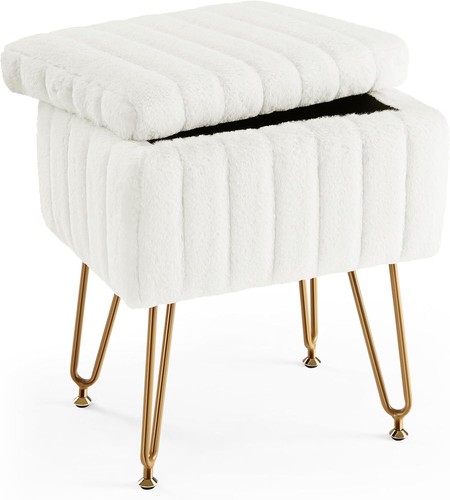 Vanity stool chair storage - stool, w/