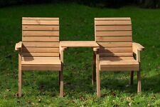 Handmade Wooden Outdoor Love Chairs (Straight, Place on Tray)