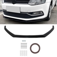 Black Front Bumper Spoiler Splitter Lip Kit For VW Polo MK5 6R 6C 2009-2017 UK