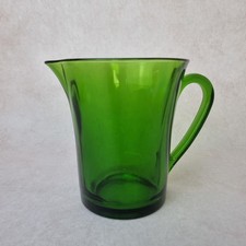 Green Glass Jug Carafe - Vintage Style - Duralex France