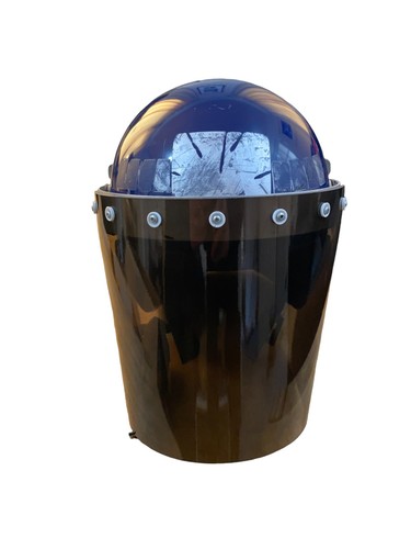 Custom tinted riot helmet - tinted, dark