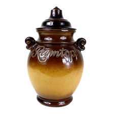 Vintage West Germany Rumtopf Jar Brown with Lid  Pottery Ceramic 15" Tall
