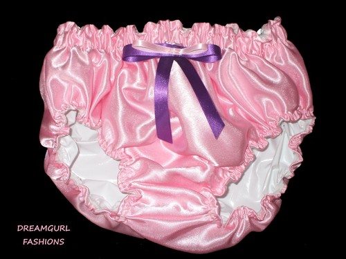 Satin knickers lined plastic - satin,