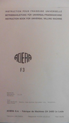 Aciera universal milling - f3,