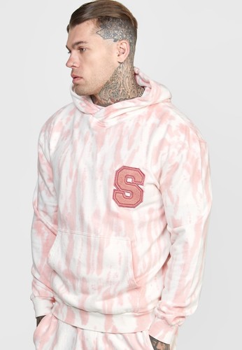 Siksilk men pink tie - pink, dye