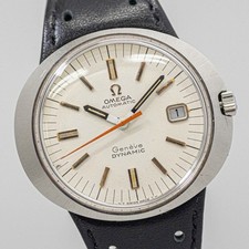 *Exc+5* Vintage OMEGA Geneve Dynamic TOOL.107 Automatic White Dial Date Men 41mm