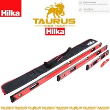 4Pc HILKA Torpedo 24" 48" 72" Spirit Level Set Aluminium Frame Shock Proof Vials
