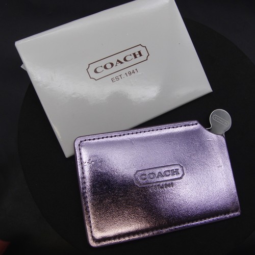 Coach compact mirror silver - mirror, w/