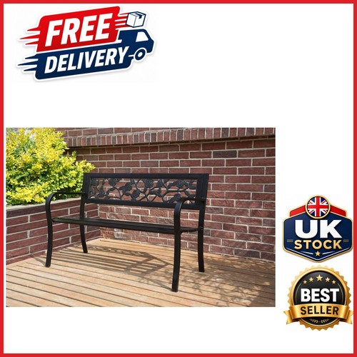Seater patio bench - patio, black