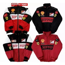 NEW Adult Racing Jacket Vintage, Ferrari Jacket ,Ebroidered Cotton Padded Hot