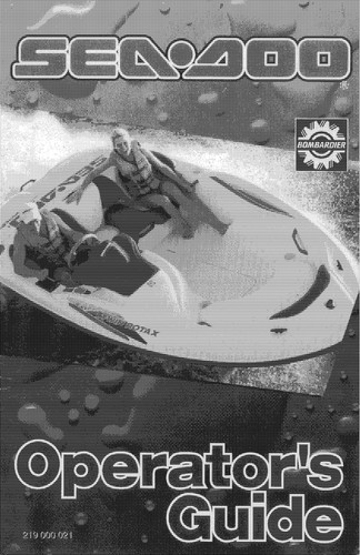 Sea doo owners manual - manual, book