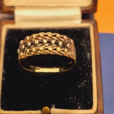 9ct gold vintage keeper ring