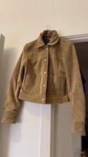 Mango Suede Leather Jacket Biscuit *Sold Out* New