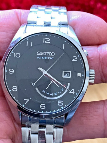 Seiko kinetic 5m84 0ac0 black - 5m84-0ac0,