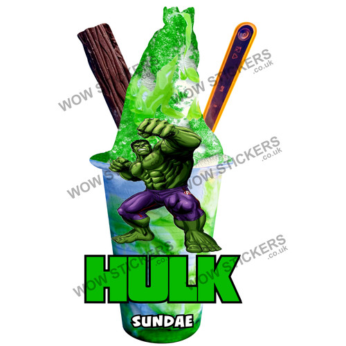Ice cream van sticker hulk - cream,